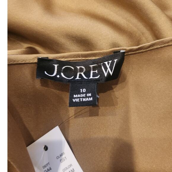 NWT J. Crew Gwyneth Slip Dress In Luster Charmeuse Gold 10 - Picture 5 of 6